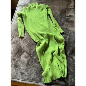 ZARA Green Midi Sweater Dress